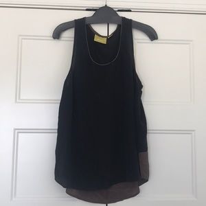 Anthropolgie Black and Brown Tank